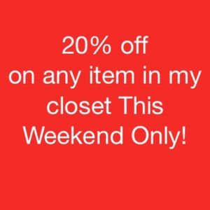 Special sale event! This weekend only!